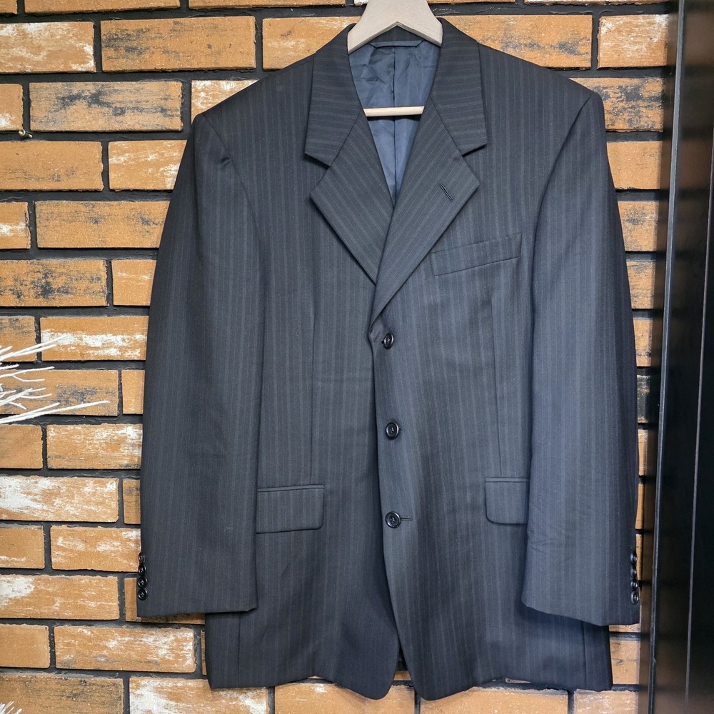 Hickey Freeman Loro Piana Navy Blue Diplomat 100% Wool Tasmanian 120s Blazer 42R - Picture 2 of 15